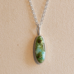 Load image into Gallery viewer, Long Turquoise Necklace with Mushroom
