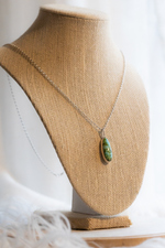 Load image into Gallery viewer, Long Turquoise Necklace with Mushroom
