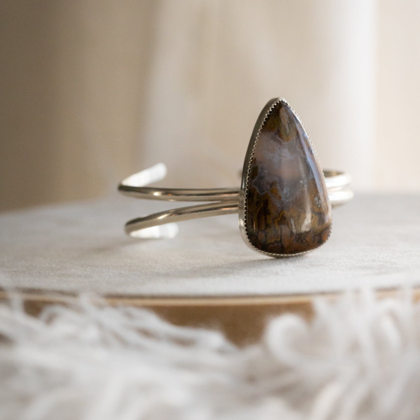 Plume Agate Cuff