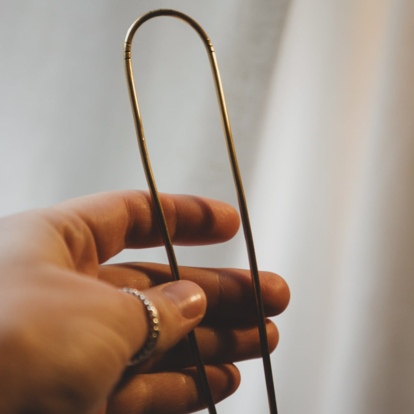 brass hairfork