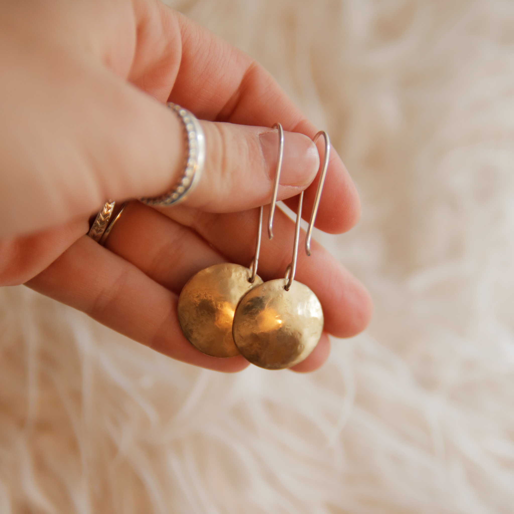 Full Moon Dangle Earrings